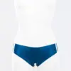 Latex Crotchless Panties – Open Crotch Metallic Blue Briefs