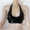 Latex Halterneck Top and Ruffle Panties Set – Sexy Two-Piece Latex Lingerie