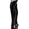 Morgana Toeless Latex Stockings with Pearlsheen Silver and Black Design