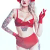 Sue High-Waist Classic Latex Knickers – Red Finish