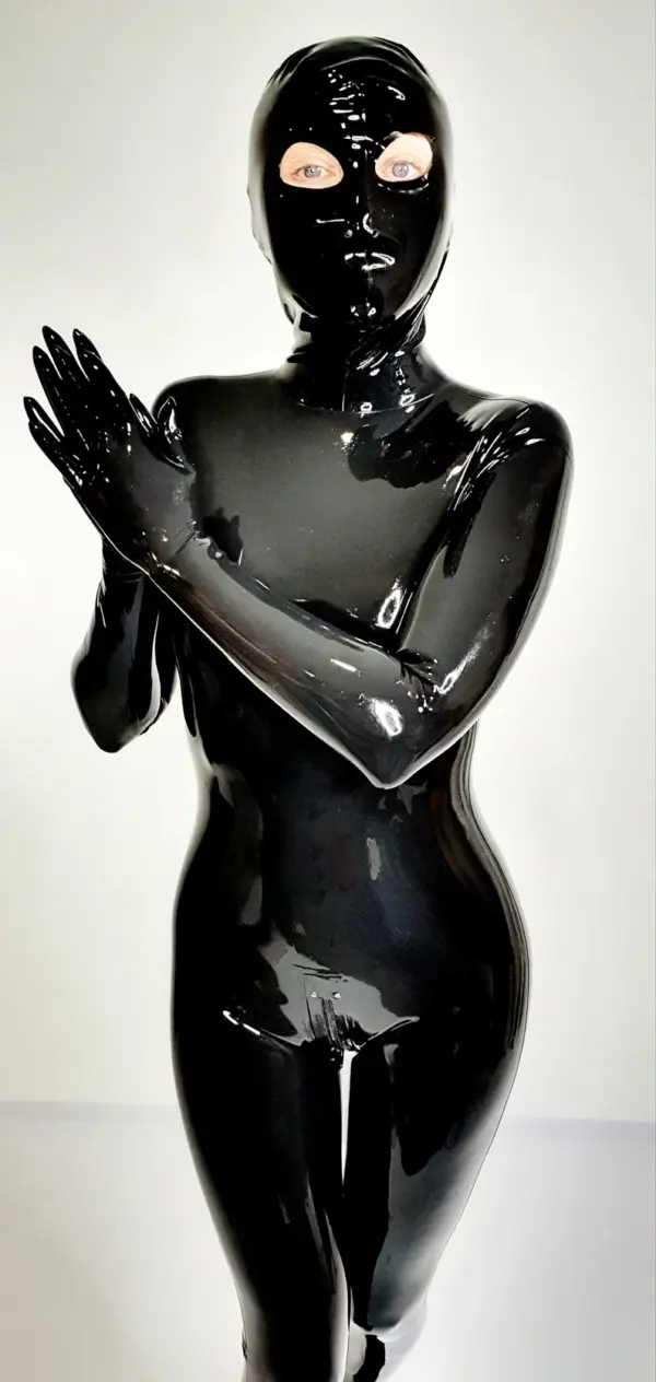 Combination Catsuit Latex Integral Full Cover Rubber Zentai