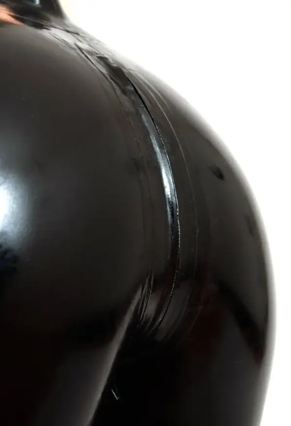 Black Latex Leggings – Optional Crotch Zipper