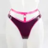 Contrast Trim Latex Thong - Strappy O-Ring Design