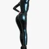 Skin-Tight Black Latex Catsuit for Men and Women – Custom Fit Option Available