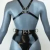 Latex Open Cup Cage Bra
