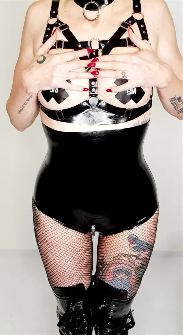 High-Waisted Latex Panties - 2-Way Crotch Zip
