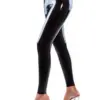Black Latex Leggings - High-Waisted Seamless Outer Leg