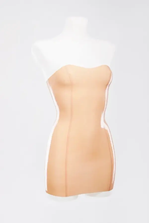 Strapless Latex Tube Dress - Zipperless Bodycon