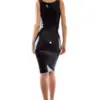 Sleeveless Rubber Pencil Dress back view