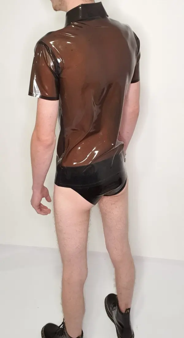 Handcrafted latex underwear for men with reinforced seams