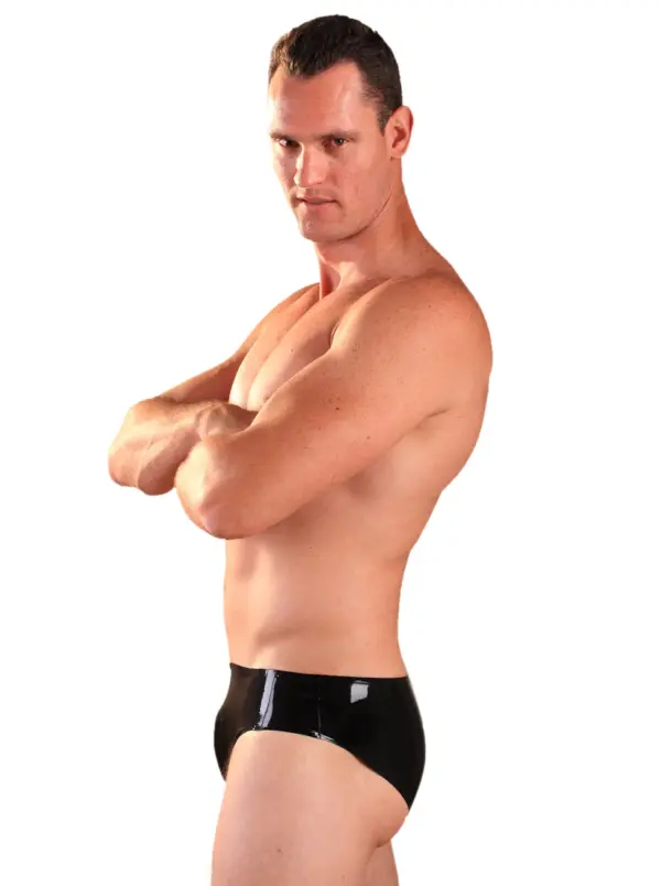 Men's Latex Panel Briefs - Contoured Fit (Seamed)