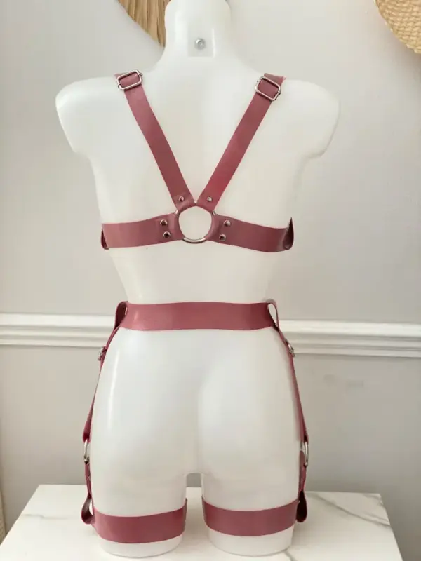 Full body rubber harness kit 0.8mm thick with heavy duty buckles