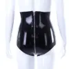 High Waist Latex Knickers with Full-Length Zipper