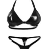 Seductive Latex Fetish Lingerie Set – Shiny BDSM Bra & Panty Duo