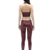 Cherry Red Latex Leggings with Front Zipper