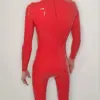 Luxe Red Latex Catsuit - 3D Contour & Dual Zip