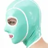 Side view of pastel rubber medical mask with white zipper