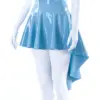 Asymmetric Latex Skirt - High-Low Flared Circle Cut