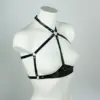 Minimalist Latex Harness - Adjustable Halter Bra