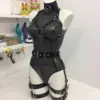 Double Layer Latex Bondage Harness Set - Waist & Thighs