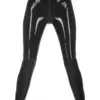 Latex Crotch Zip Leggings