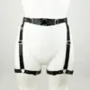Heavy Duty Latex Leg Harness with wide adjustable straps and nickel hardware