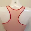 Latex Sports Bralette with Contrast Trim – Custom Racerback Crop Top