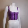 Latex Corset Style Top with Popper Front – Handmade Low-Cut Latex Tank