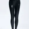 High-Shine Black Latex Leggings – Seamless Fit, 0.4mm Thickness