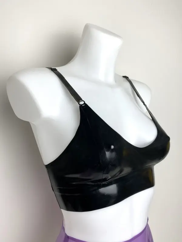 Latex Bra with Adjustable Straps and Zipper in Any Colour