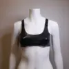 Latex Adjustable Strap Bralette Crop Top