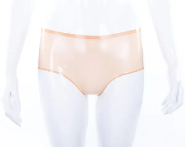 Latex Cheeky Shorts - Semi-Transparent Flesh Tone