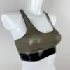 Luxe Latex Sports Bralet with Contrast Underbust Band