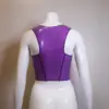 Latex Corset Style Top with Popper Front – Handmade Low-Cut Latex Tank