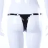 Adjustable Latex Thong with Silver O-Ring Detail – Sexy Minimalist Design
