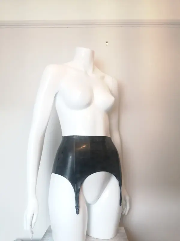 High-Waisted Latex Garter Belt – Handmade Natural Rubber Lingerie
