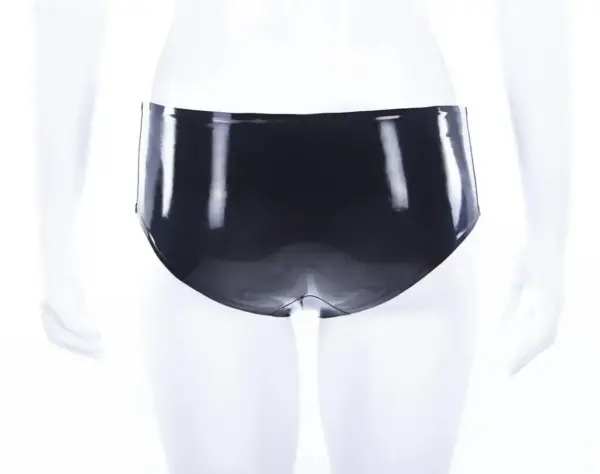 Classic Low Waist Latex Briefs – Full Rear Coverage | Shiny Black Fetish Lingerie