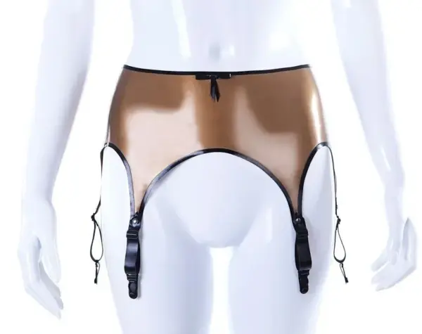 Dalila Latex Suspender Belt with Six Adjustable Straps