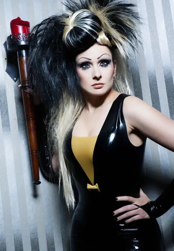 Perestroika V-Cut Latex Top with Decorative Bow