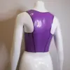 Latex Corset Style Top with Popper Front – Handmade Low-Cut Latex Tank