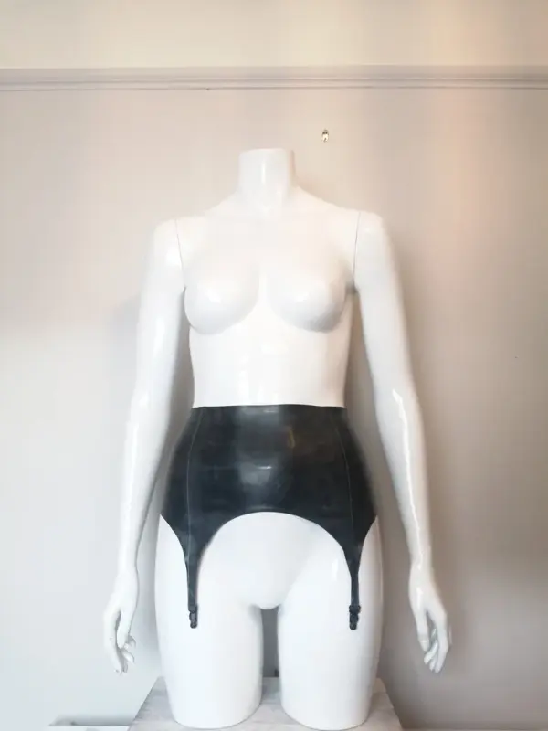 High-Waisted Latex Garter Belt – Handmade Natural Rubber Lingerie