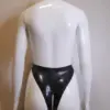 Extreme High-Waist Latex Thong with Full-Length Crotch Zip