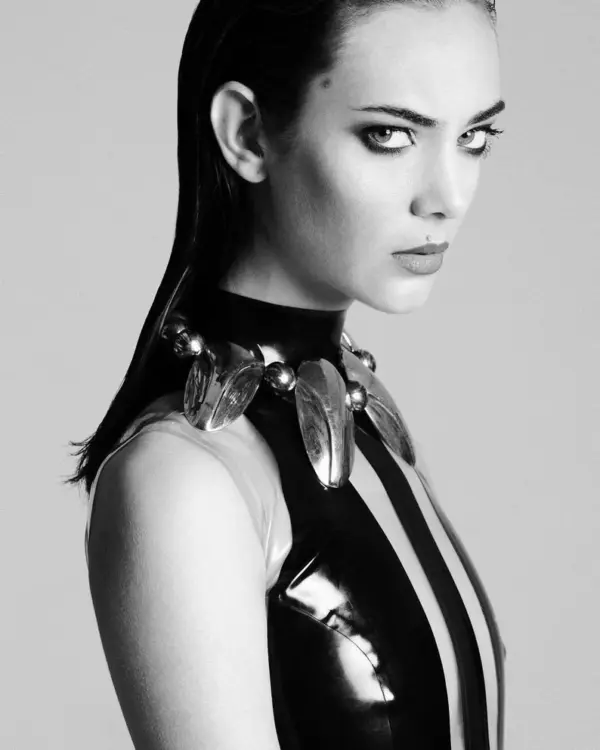 Latex Illusion Mini Dress - Transparent Panels & W-Cut