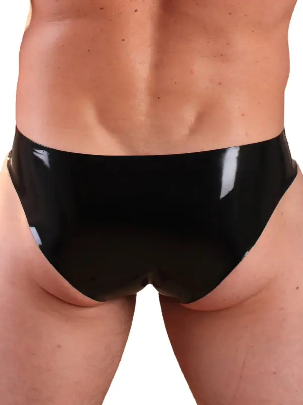 Men's Latex Briefs with Cut-Out Ring - Glued Seams