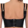 High Waisted Latex Panties back view black