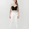 Luxe Front Zip Latex Bustier - Strapless & Sweetheart Neck