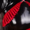 Dolores Black & Red Ruffled Latex Bolero Shrug
