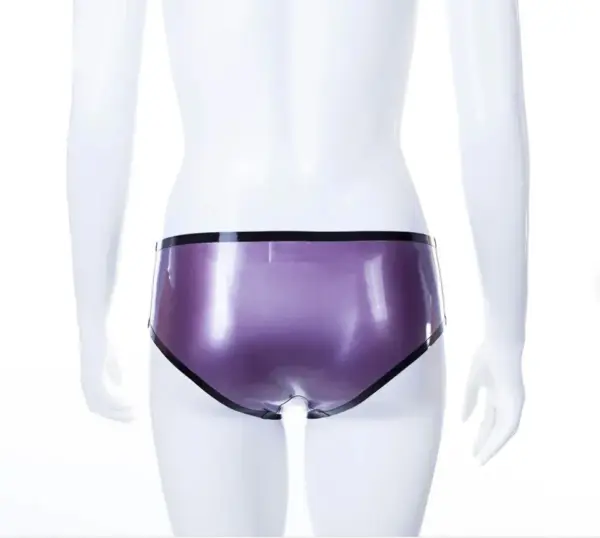 Classic Low Waist Latex Briefs – Full Rear Coverage | Shiny Black Fetish Lingerie