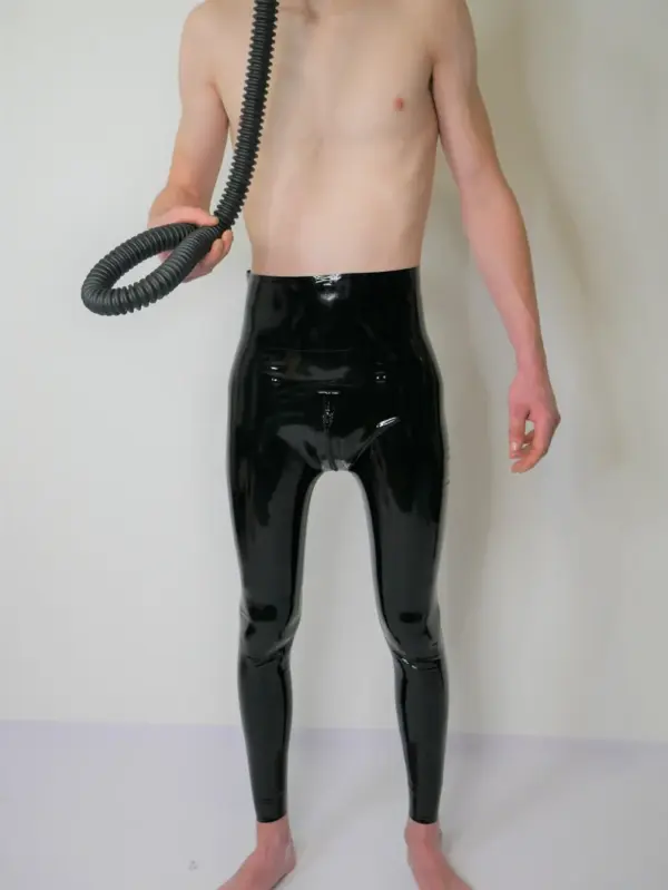 Men's Latex Leggings with 3D contour pouch and high waist cut