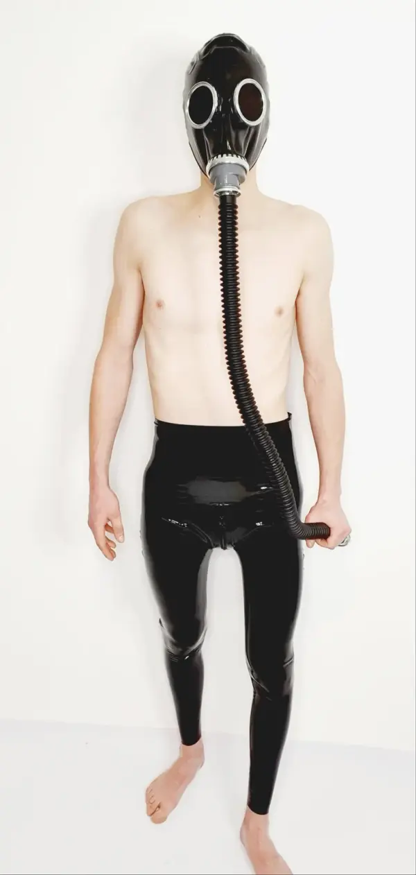 Men's Latex Leggings - High Waist 3D Contour & Dual Zip